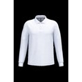 Polo manga larga hombre algodón piqué White 4Xl