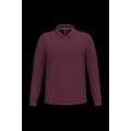Polo manga larga hombre algodón piqué Wine Xxl