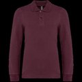 Polo manga larga infantil algodón Wine 10/12 Ans