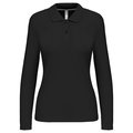 Polo manga larga mujer algodón lavable Black L