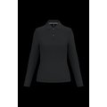 Polo manga larga mujer algodón lavable Black Xl