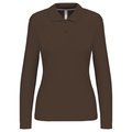 Polo manga larga mujer algodón lavable CHOCOLATE XL
