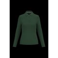 Polo manga larga mujer algodón lavable Forest Green L