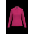 Polo manga larga mujer algodón lavable Fuchsia L