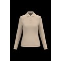 Polo manga larga mujer algodón lavable Light Sand L