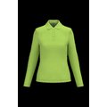 Polo manga larga mujer algodón lavable Lime 3Xl