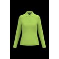 Polo manga larga mujer algodón lavable Lime Xxl