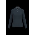 Polo manga larga mujer algodón lavable Navy S