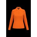 Polo manga larga mujer algodón lavable Orange M