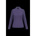 Polo manga larga mujer algodón lavable Purple M