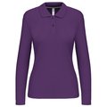 Polo manga larga mujer algodón lavable Purple S