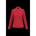 Polo manga larga mujer algodón lavable Red Xl