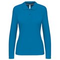 Polo manga larga mujer algodón lavable Tropical Blue M