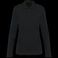 Polo manga larga mujer corte recto Black Xl