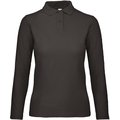 Polo manga larga mujer punto piqué Black XL
