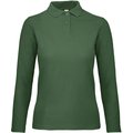 Polo manga larga mujer punto piqué Bottle Green Xs