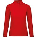 Polo manga larga mujer punto piqué Red 3Xl
