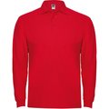 Polo Manga Larga con Puños Rojo S