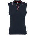 Polo sin mangas mujer algodón Navy / Red / White L