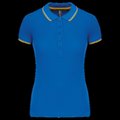 Polo mujer algodón con 5 botones Light royal blue/Yellow/White M