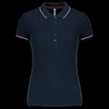 Polo mujer algodón con 5 botones Navy / Wine / White L