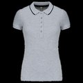 Polo mujer algodón con 5 botones Oxford Grey / Navy / White L