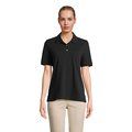 Polo mujer algodón corte cómodo Negro/ Negro Opaco L