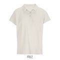 Polo mujer algodón manga corta Blanco Roto Xs