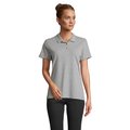 Polo mujer algodón manga corta Gris Melange 2 Xxl