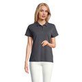 Polo mujer algodón manga corta Gris Ratón M