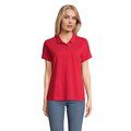 Polo mujer algodón manga corta Rojo L