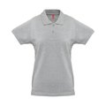 Polo de mujer cuello y mangas de canalé