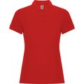 Polo mujer manga corta entallado Rojo S
