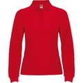 Polo mujer manga larga Rojo M