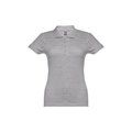 Polo de mujer con refuerzo en el cuello Gris Claro Matizado L