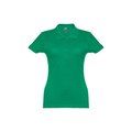 Polo de mujer con refuerzo en el cuello Verde L