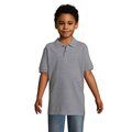 Polo Niño Algodón 180g Gris Melange 2 3XL