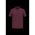Polo piqué manga corta de algodón Wine 3Xl