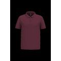 Polo piqué manga corta de algodón Wine M
