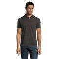 Polo Piqué Manga Corta Hombre Antracita Mezcla 3XL