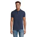Polo Piqué Manga Corta Hombre Denim Jaspeado L
