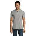 Polo Piqué Manga Corta Hombre Gris Melange 2 S