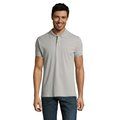 Polo Piqué Manga Corta Hombre Gris Puro S