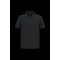 Polo piqué de manga corta hombre Negro 4XL