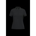 Polo piqué de manga corta de mujer Black L