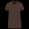 Polo piqué de manga corta de mujer CHOCOLATE L