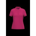 Polo piqué de manga corta de mujer Fuchsia L
