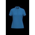 Polo piqué de manga corta de mujer Light Royal Blue M