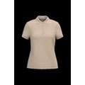 Polo piqué de manga corta de mujer Light Sand 3Xl