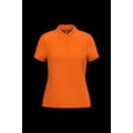 Polo piqué de manga corta de mujer Orange 3Xl